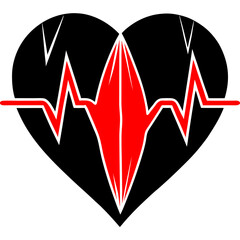 heart and heartbeat clean abstract heartbeat Vector Design and illustration