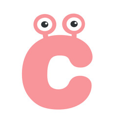 Creepy funny monster alphabet. Font design for kids. Vector illustration of ABC banner for preschool, kindergarten kids or kindergarten children to learn letters.