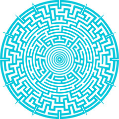 detailed labyrinth or maze pattern maze game for kids Vector Design and illustration
