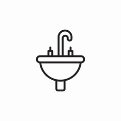 wash basin icon sign vector
