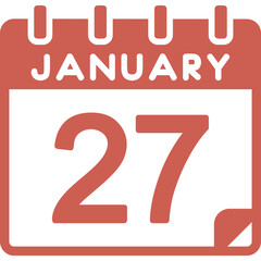 27 January Vector Icon Design