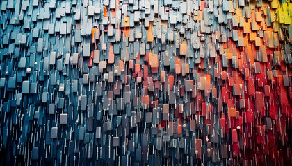 Obraz premium Abstract texture of data flow visualization, like digital rain
