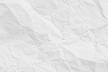 Obraz premium The Texture of the White paper is crumpled, White a clean crumpled paper background, a horizontal crumpled empty paper template for posters and banners.