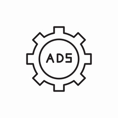 ads management configuration icon sign vector