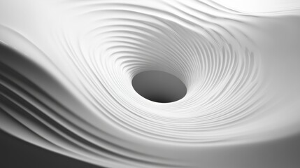 Abstract spiral in shades of black and gray, conveying depth and infinity.