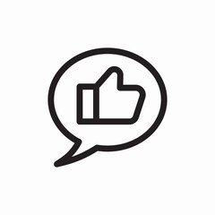 speech bubble like thumb up icon sign vector