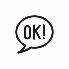 speech bubble okay icon sign vector