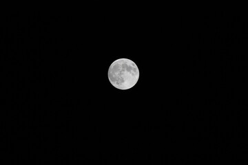 almost full moon in the night sky