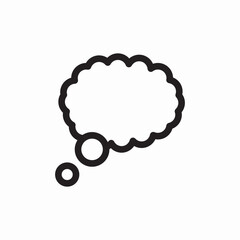 speech bubble thought icon sign vector