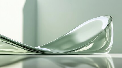 Soft turquoise waves blending seamlessly, creating a calming fluidity in a minimalist abstract design.