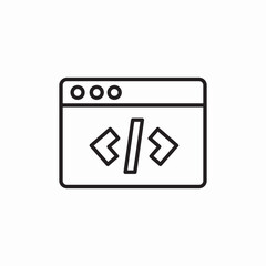 web programming icon sign vector