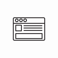 website content icon sign vector