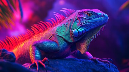 Fototapeta premium iguana on a tree