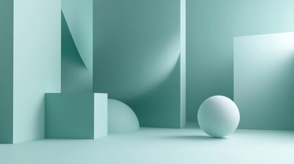 An abstract composition of sharp, translucent blue shards creating a sense of depth and motion.