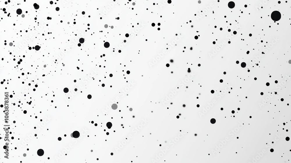 Poster abstract black and white dotted gradient pattern creating a sense of depth and texture.