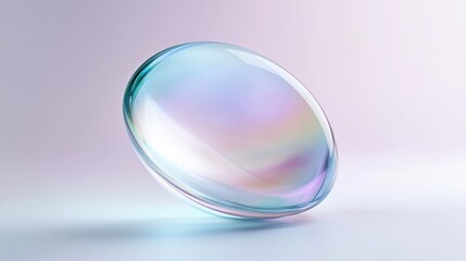 Obraz premium A mesmerizing abstract composition featuring translucent swirling shapes in soft pink and blue tones.