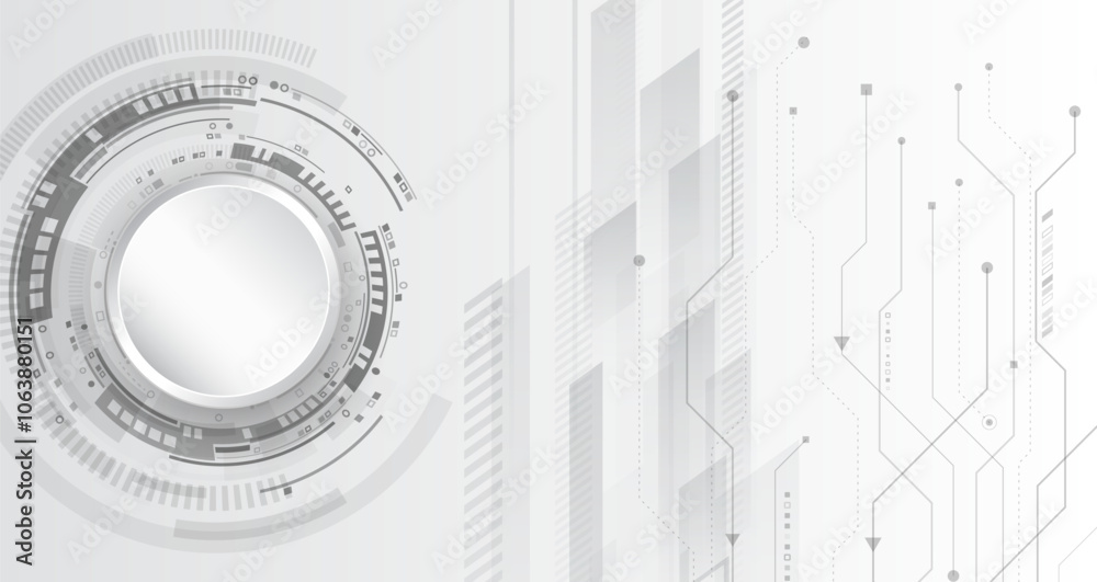Fototapete digital communication, data protection, high tech presentation, science cover. abstract gray futuris