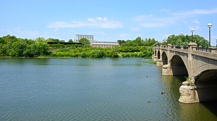 Historic Washington Street Pedestrian Bridge. Indianapolis, Indiana