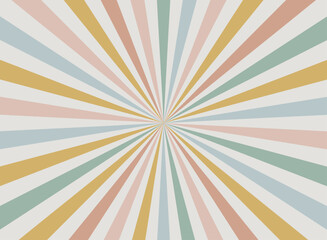 Sunlight rays vertical background. Yellow and white color burst horizontal background. Vector illustration. Sun beam ray sunburst pattern background. Retro bright placard. Sunny circus poster