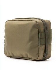 Naklejka premium Explore the Versatility of a Durable Olive Green Travel Organizer Bag for All Your Essentials