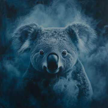 Koala in the Mist - Wildlife Art Print