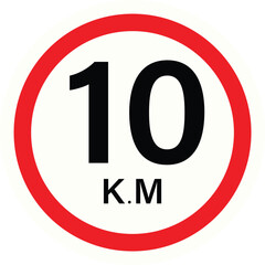 Vector various speed limits, and colors of class signs.