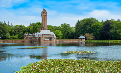 Hunting Lodge Sint-Hubertus in National Park The Hoge Veluwe, The Netherlands.