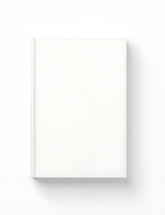 Fototapeta premium A 3D rendered image of a blank hardcover A4 book mockup floats against a pure white background with great depth and detail
