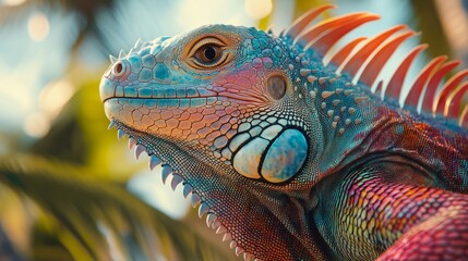 Fototapeta premium close-up iguana eyes