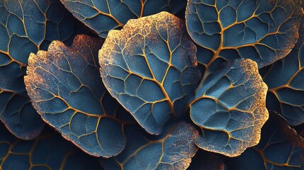Obraz premium Close-Up of Botanical Leaves with Unique Texture
