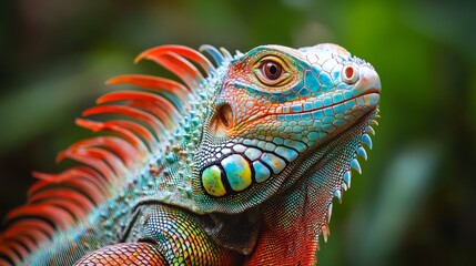 Obraz premium close-up iguana eyes