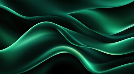 Obraz premium An abstract wave of soft green and blue hues, creating a serene and tranquil atmosphere.