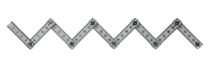 Folding ruler isolated on white background, clipping
