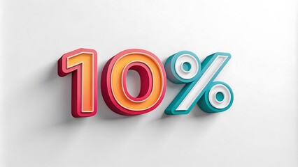 modern 3d text effect 10% OFF 3d rendering with background