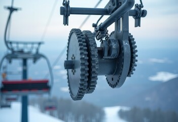 Fototapeta premium Sparkling water flows over smooth stones in a tranquil stream during a sunny day in a natural setting