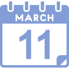 11 March Vector Icon Design