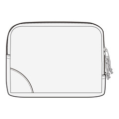 Square Pouch with Corner Detail Technical Drawing
