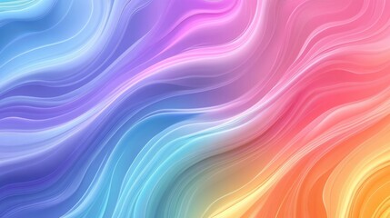 Obraz premium Abstract waves in shades of pink, purple, and blue creating a tranquil and modern visual effect.
