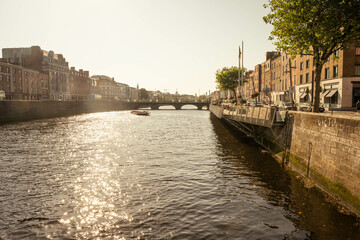 Obraz premium View of the Liffey in Dublin, Ireland