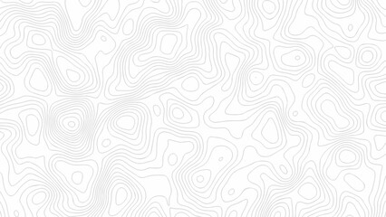 Topographic map. Abstract lines background, Topographic contour lines seamless pattern. © Noor
