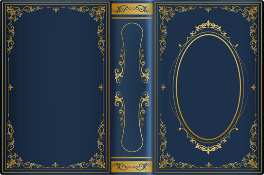 Realistic old book cover