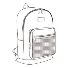 Urban Style Backpack Design Specification Drawing

