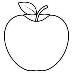 apple fruit line icon vector design