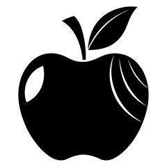 apple fruit line icon vector design