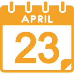 23 April Vector Icon Design