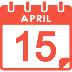 15 April Vector Icon Design
