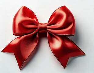 mo&ntilde;o de color rojo para decorar sobre fondo blanco