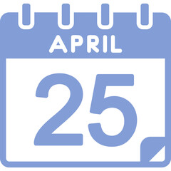 25 April Vector Icon Design