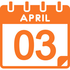 3 April Vector Icon Design