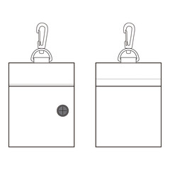 Basic Card Holder Drawing with Bottom Button Detail

